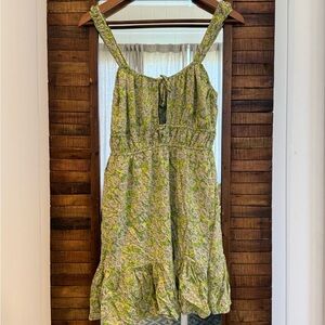 American Eagle Outfitters Green Floral Midi Dress